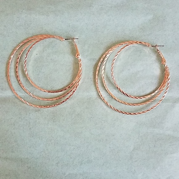 Jewelry New Triple Hoop Earrings On Snap Bar Closure Poshmark